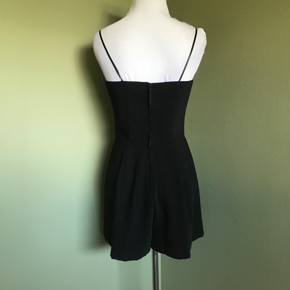 Amanda Uprichard women’s Sweetheart Neck Black Romper Size 4 - Picture 2 of 11